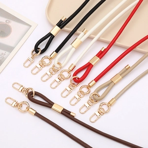 Adjustable PU leather crossbody straps with gold metal clasps in multiple colors
