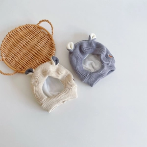 Détails de bonnets d'hiver tricotés pour bébés avec protège-oreilles et doublure chaude