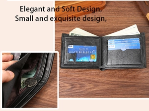 Détail de l'intérieur multi-fentes et de la poche à monnaie zippée en cuir noir