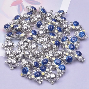 Astronaut Spaceman Pendant Charms Alloy Antique Silver Blue Galaxy Star DIY Jewelry Making Crafting Cartoon Novelty