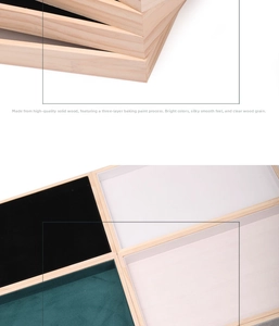 Detail of high-quality solid wood jewelry tray with multi-layer lacquer and soft velvet lining
