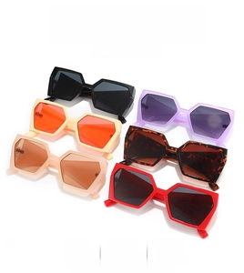 Multiple fashion square sunglasses colors including black orange and tortoiseshell finish