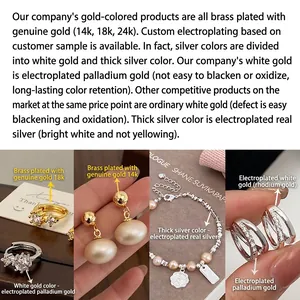 Elegant bow zircon necklace with pearls and multiple gold plated jewelry styles