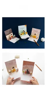 Detail of 3D pop-up Teacher's Day card with sunflower, books and handwritten area