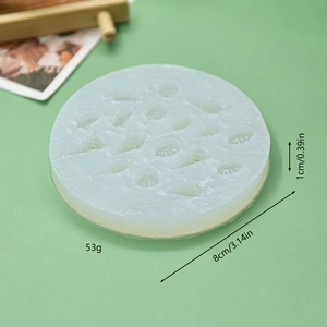 Round silicone seashell mold for fondant and chocolate, 8cm diameter, 53g weight