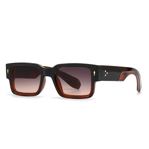Retro Square Sunglasses UV400 Protection Plastic Metal Frame Star Studs Fashion Eyewear Unisex