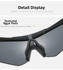 Detail of ergonomic integrated nose pads on tactical goggles for pressure relief