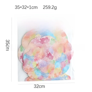 Three-tier watercolor cupcake stand made of sturdy cardboard for party dessert display