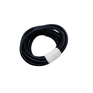 6mm black round PU leather cord with stitching for DIY bags and fashion accessories