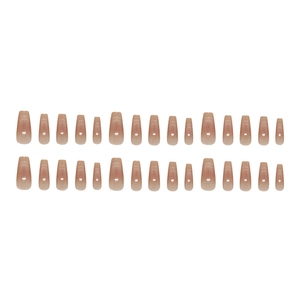 Zartrosa Cat-Eye Kunstnägel im Farbverlauf, lange Ballerina-Form, 24er-Set Aufklebenägel