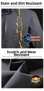 Detailed view of waterproof fabric with lotus effect and durable anti-scratch texture