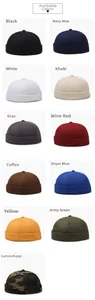 Grid view showcasing eleven available colors for the cotton brimless docker cap