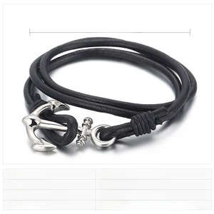 Detail view of anchor bracelet specifications showing length 500mm and weight 7g