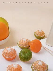 Macro detail of hyper-realistic peeled orange slice showing intricate fruit pulp texture