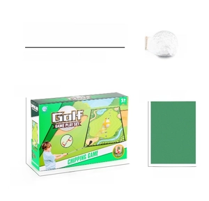 Set de golf infantil con caja portátil y alfombra, medida 38x26x11cm