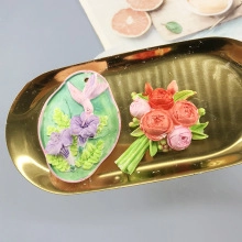 Silicone flower molds featuring hummingbird and rose bouquet relief for DIY crafts