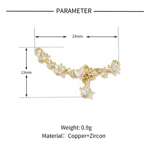 Diagramme de paramètres d'un pendentif éléphant doré avec hauteur de 25mm et poids 0,9g