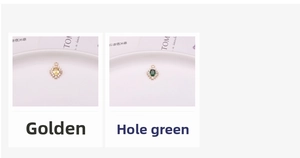 Detailed view of sunflower jewelry pendants in golden and malachite green with sparkling zircons