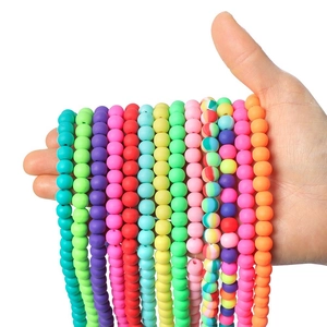 Bunte 8mm matte Tonperlen für handgefertigten DIY-Schmuck und Zubehörherstellung