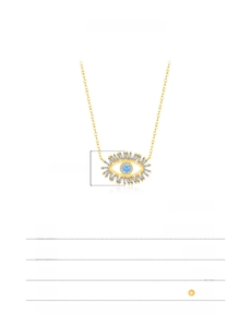 Detailed specs of S925 silver evil eye pendant with dimensions 16.5x24.5mm and 4.25g weight