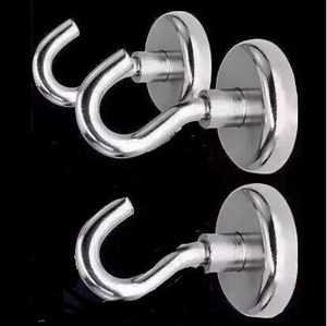 Strong Magnetic Hooks Metal Neodymium For Refrigerator Kitchen Cabinets Office Hanging Storage Organization Silver Novelty