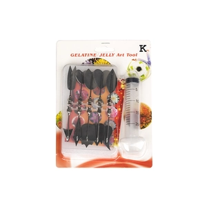3D Jelly Art tool set with graduated syringe and 10 stainless steel floral needles