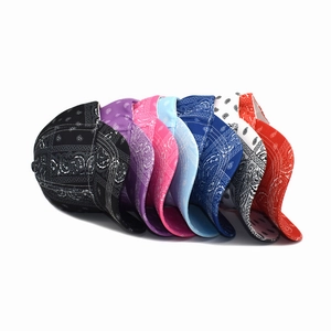 Fashionable paisley pattern baseball caps in various colors for casual street style wear