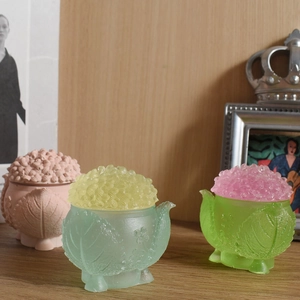 DIY berry flower leaf storage box silicone molds set in assorted pastel colors