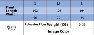 Detailed size chart for women's knit lapel top and straight-leg trousers set
