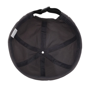 Quick-dry dark grey brimless docker hat with adjustable strap and breathable lining