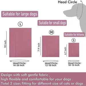 High-stretch dog grooming earmuffs for noise reduction, available in S, M, L sizes
