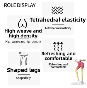 Détail du legging de yoga dégradé haute densité avec technologie extensible 4 directions