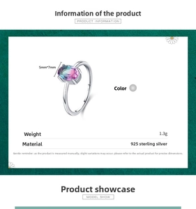 Macro view of 925 sterling silver ring with gradient rainbow oval gemstone detail