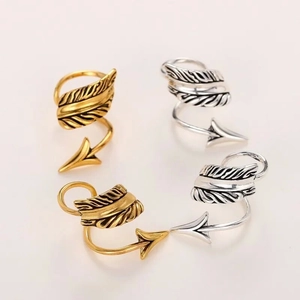 Verstellbare Pfeil- und Federringe in Gold und Silber für Damen und Herren geeignet