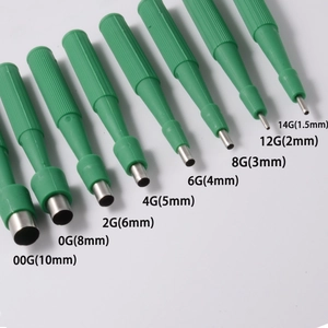Sterile disposable skin biopsy punch set in sizes 1.5mm to 10mm for professional piercing