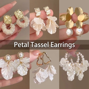 Élégantes boucles d'oreilles fleurs en argent 925 avec perles et designs vintage variés