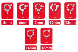 Polished stainless steel spring ring clasps for jewelry making in various sizes 5mm to 18mm