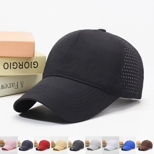 Quick Dry Baseball Cap Laser Perforated Breathable Sport Hat For Men Women Outdoor Sun Protection Lightweight Adjustable