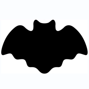 Halloween pumpkin and spider web doormat with a black bat silhouette on white background
