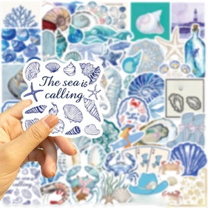 50pcs coastal cowgirl blue sea stickers for guitar and laptop decoration