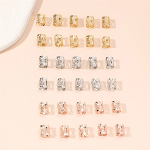 Hollow metal hair rings in gold, silver and rose gold finishes for braiding
