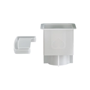 Square water bottle candle holder resin mold with handle and embossed heart pattern