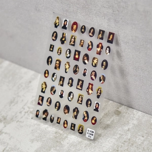 Vintage European oil painting nail stickers with ultra-thin texture in ta 139 style