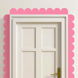 Rosa gewellte Wandaufkleber für Kinderzimmer und Möbeldekoration aus PVC-Material