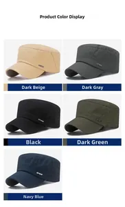 Detail showing the SPORT metal emblem on a cotton cadet hat in five distinct colors