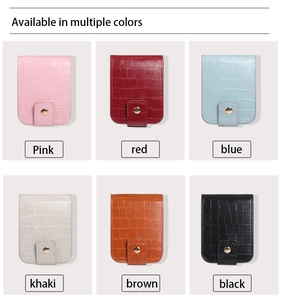 Crocodile pattern lipstick case available in six elegant colors with gold metal clasp