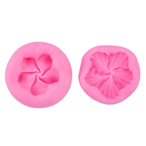 Pink silicone sunflower orchid mold set for DIY fondant and cake decoration