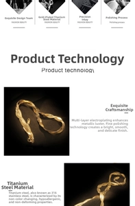 Detail of 18K gold-plated 316L stainless steel flat snake chain with polished finish