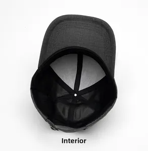 Detailed view of the internal six-panel structure and breathable sweatband of the cap