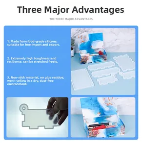 Detailed view of flexible food-grade silicone mold for DIY resin storage box making